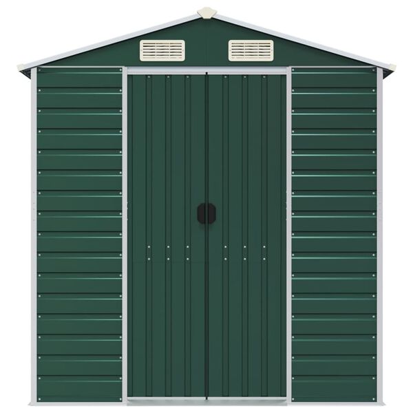 vidaXL Garden Shed Green 191x300x198 cm Galvanised Steel