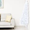 vidaXL Artificial Half Pre-lit Christmas Tree with Stand White 120 cm PVC
