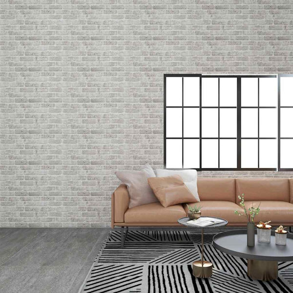vidaXL 3D Wall Panels with Light Grey Brick Design 10 pcs EPS