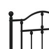 vidaXL Metal Bed Frame without Mattress with Headboard Black 193x203cm