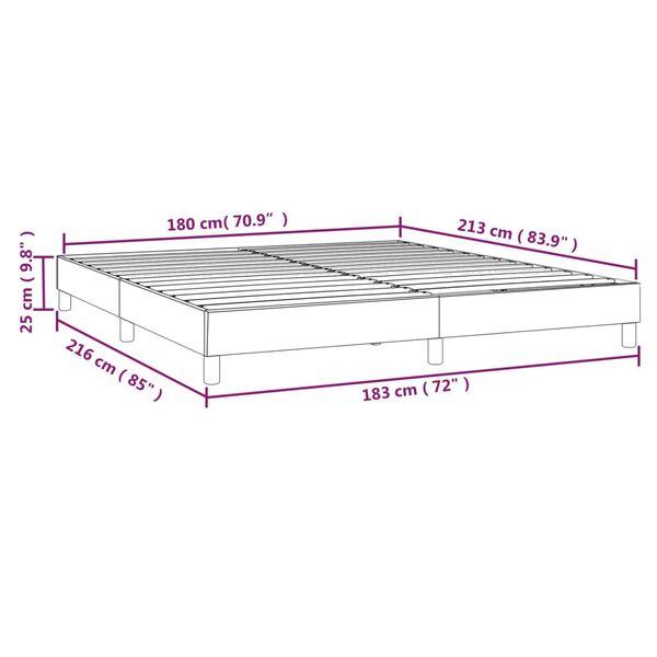 vidaXL Bed Frame without Mattress Light Grey California King Fabric (US Only)