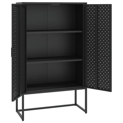 vidaXL Highboard Black 80x35x135 cm Steel