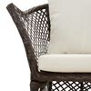 vidaXL 2 Piece Garden Lounge Set with Cushions Brown Poly Rattan