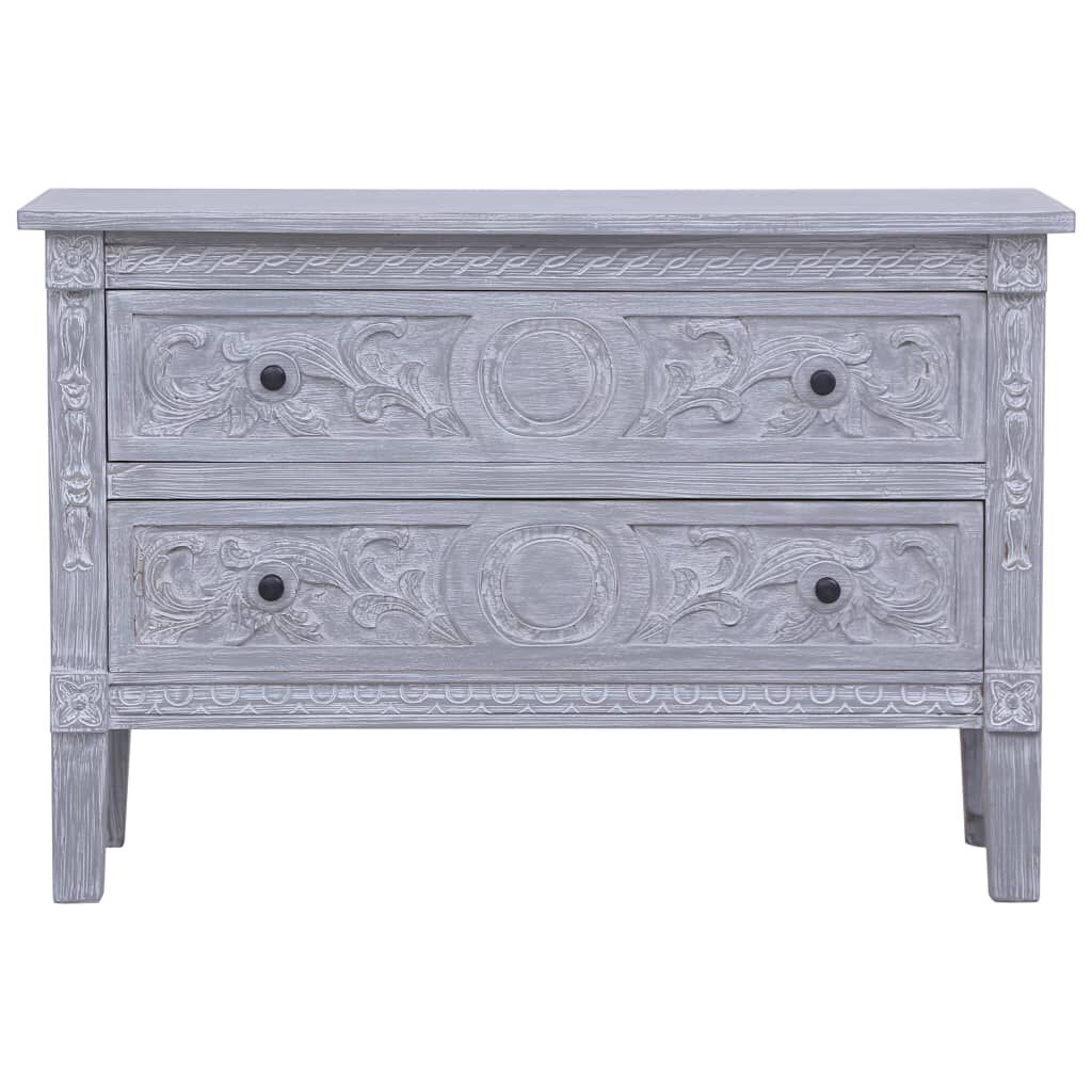 vidaXL Sideboard with 2 Drawers 90x30x60 cm Solid Mahogany Wood