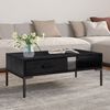 vidaXL Coffee Table Black 90x50x35 cm Solid Pinewood