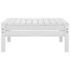 vidaXL 3 Piece Garden Lounge Set White Solid Pinewood