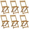 vidaXL Folding Bistro Chair | Set of 6 | Coffee