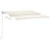 vidaXL Automatic Retractable Awning with Posts 3x2.5 m Cream