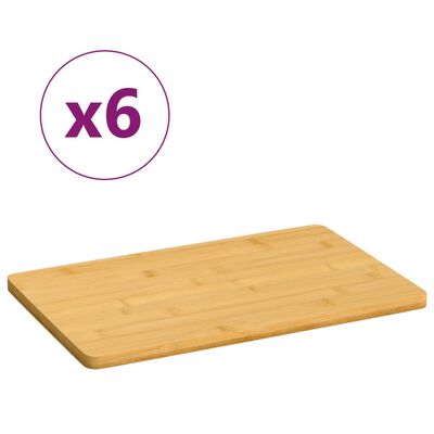 vidaXL Breakfast Plates 6 pcs 22x14x0.8 cm Bamboo