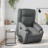 vidaXL Electric Stand up Massage Recliner Chair Grey Faux Leather