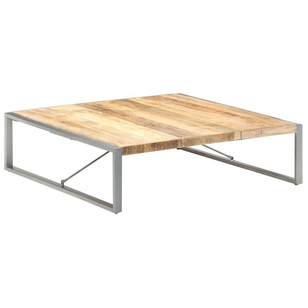 vidaXL Coffee Table 140x140x40 cm Rough Mango Wood