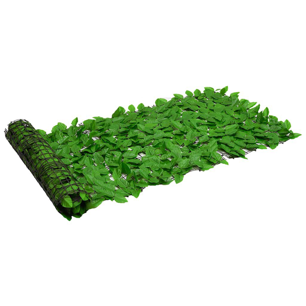 vidaXL Balcony Screen with Green Leaves 400x75cm