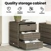 vidaXL Garden Storage Cabinet Grey 55x59x69 cm Poly Rattan