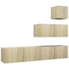vidaXL 4 Piece TV Cabinet Set Sonoma Oak Engineered Wood