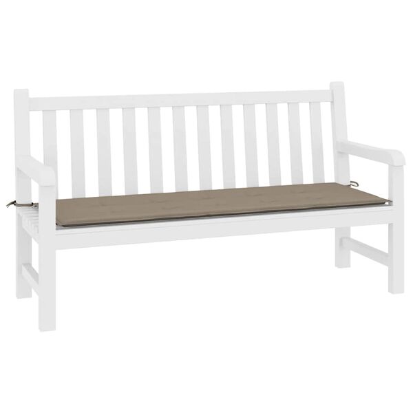 vidaXL Garden Bench Cushion Taupe 200x50x4 cm Oxford Fabric