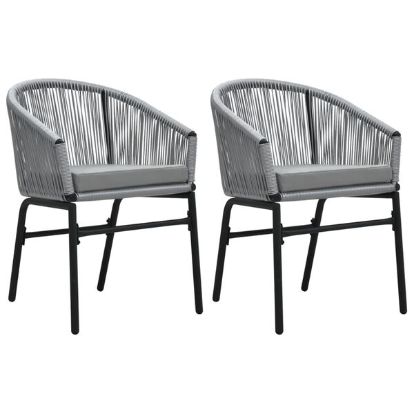 vidaXL 3 Piece Garden Dining Set Anthracite