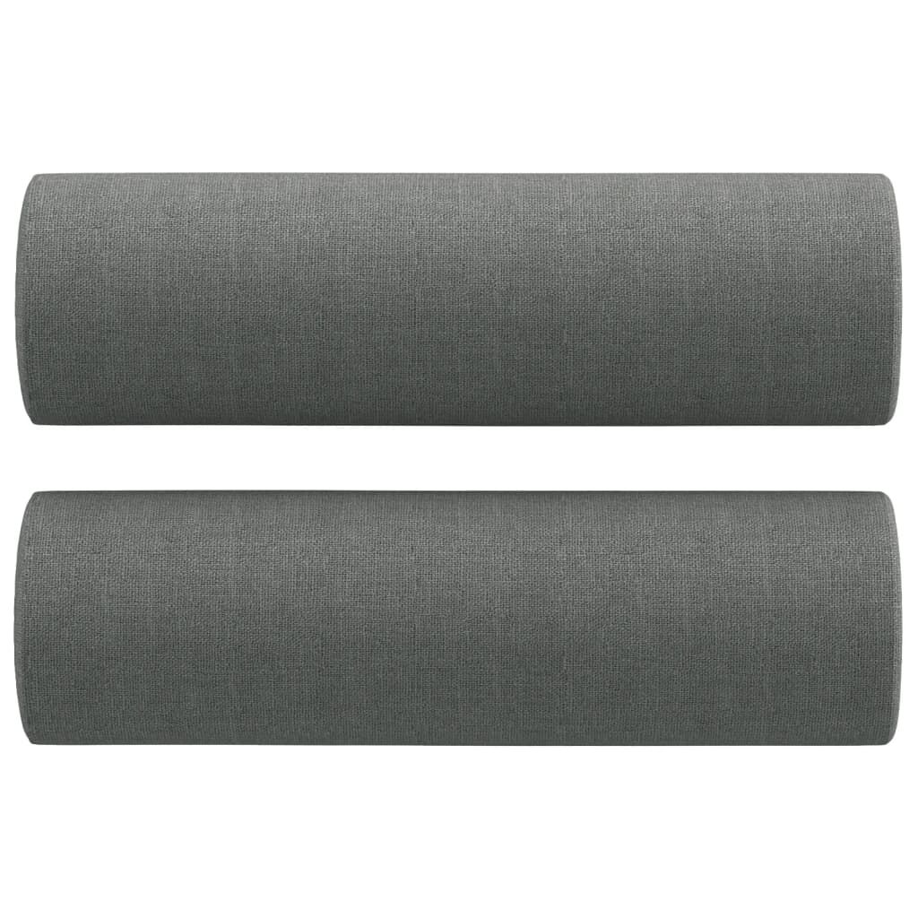 vidaXL 4 Piece Sofa Set with Pillows Dark Grey Fabric