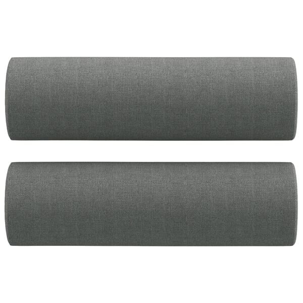 vidaXL 4 Piece Sofa Set with Pillows Dark Grey Fabric