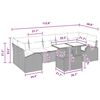 vidaXL Garden Sofa Set with Cushion 8 pcs Grey Poly rattan