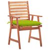 vidaXL Outdoor Dining Chairs 3 pcs with Cushions Solid Acacia Wood