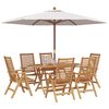 vidaXL Garden Dining Set 7 pcs Brown Solid Teak Wood