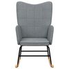 vidaXL Rocking Chair Light Grey Fabric