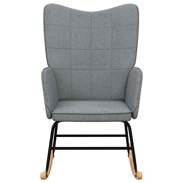 vidaXL Rocking Chair Light Grey Fabric