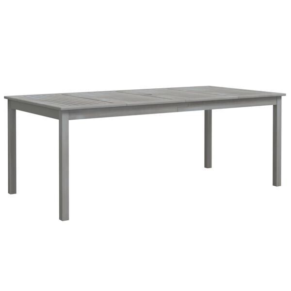 vidaXL 7 Piece Garden Dining Set Solid Wood Acacia Grey
