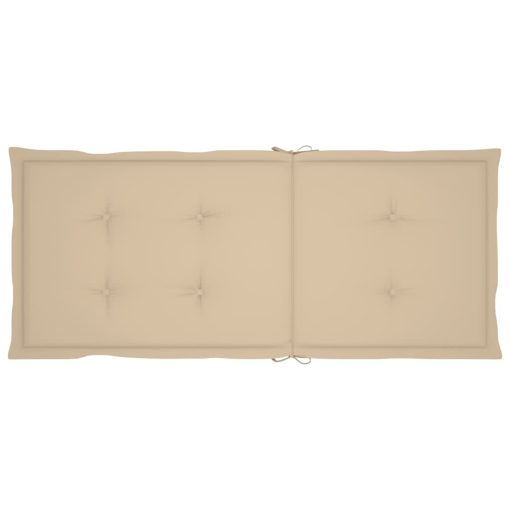 vidaXL Garden Reclining Chairs 3 pcs with Cushions Solid Acacia Wood