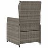 vidaXL Reclining Garden Chairs 2 pcs Grey Poly Rattan
