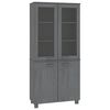 vidaXL Highboard "HAMAR" Solid Wood Pine Dark Grey