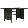 vidaXL 3 Piece Garden Lounge Set with Cushions Poly Rattan Grey