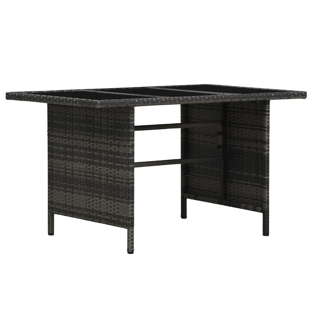 vidaXL 3 Piece Garden Lounge Set with Cushions Poly Rattan Grey