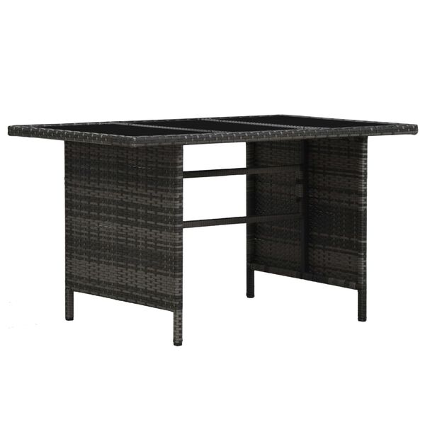 vidaXL 3 Piece Garden Lounge Set with Cushions Poly Rattan Grey