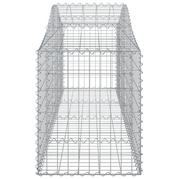 vidaXL Arched Gabion Baskets 4 pcs 200x50x60/80 cm Galvanised Iron