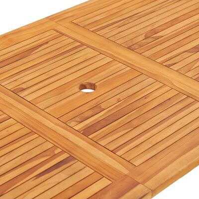 vidaXL 7 Piece Folding Outdoor Dining Set Solid Teak Wood