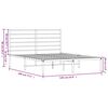 vidaXL Metal Bed Frame without Mattress with Headboard Black 135x190cm