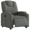vidaXL Electric Massage Recliner Chair Dark Grey Fabric