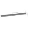 vidaXL Wall Shelves 2 pcs Grey 100x9x3 cm