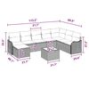 vidaXL Garden Sofa Set 9 pcs Grey Poly rattan