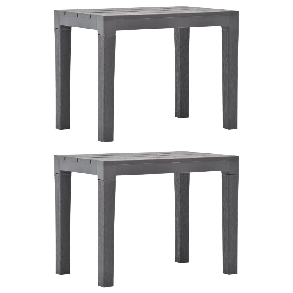vidaXL Garden Benches 2 pcs Mocca Plastic