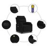 vidaXL Electric Stand up Massage Recliner Chair Black Velvet