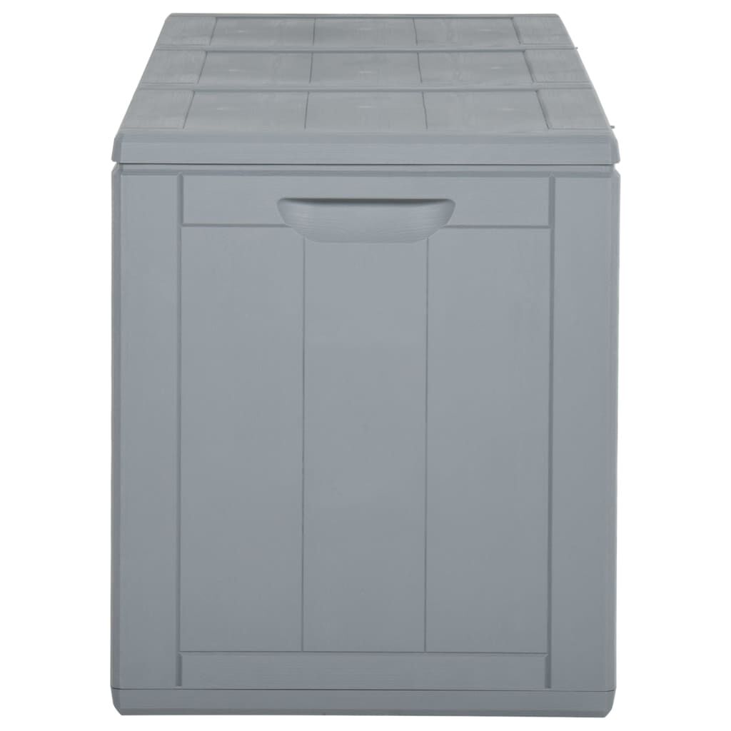 vidaXL Garden Storage Box 270L Grey PP Rattan