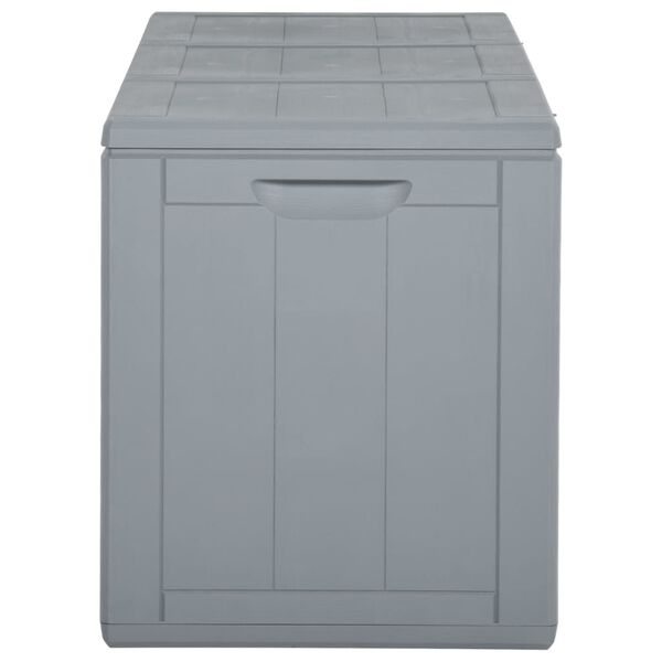 vidaXL Garden Storage Box 270L Grey PP Rattan