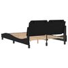 vidaXL Bed Frame without Mattress "Zadar" Black 137x190 cm Faux Leather