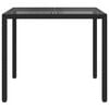 vidaXL Garden Dining Table Black 90 x 90 x 75 cm Poly rattan