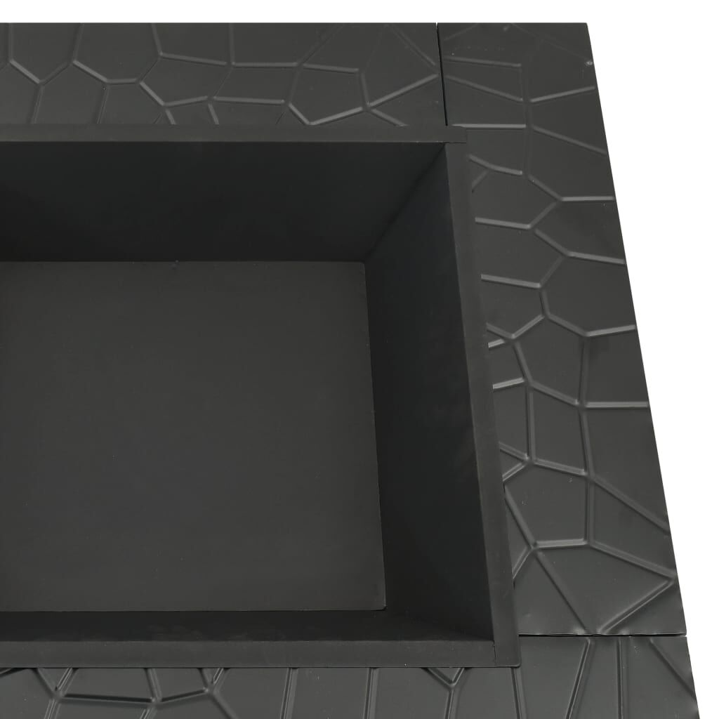 vidaXL Garden Fire Pit with Poker 81x81x47 cm XXL Steel