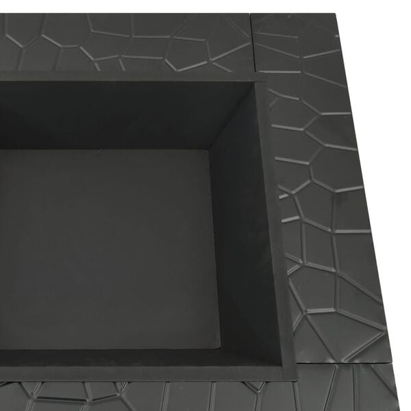 vidaXL Garden Fire Pit with Poker 81x81x47 cm XXL Steel