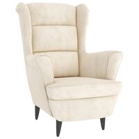 vidaXL Armchair Cream White Velvet