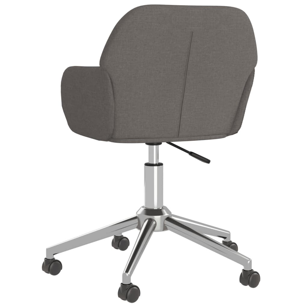 vidaXL Swivel Dining Chairs 2 pcs Dark Grey Fabric